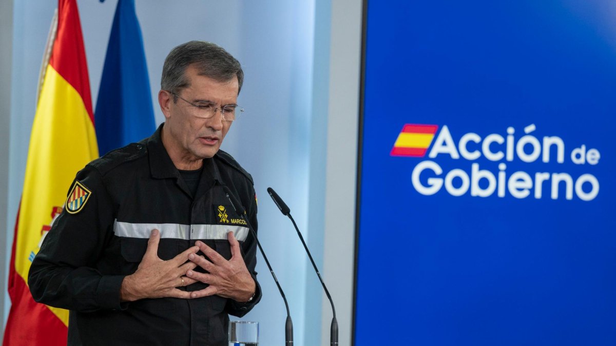 El general en jefe de la Unidad Militar de Emergencias (UME), Javier Marcos.