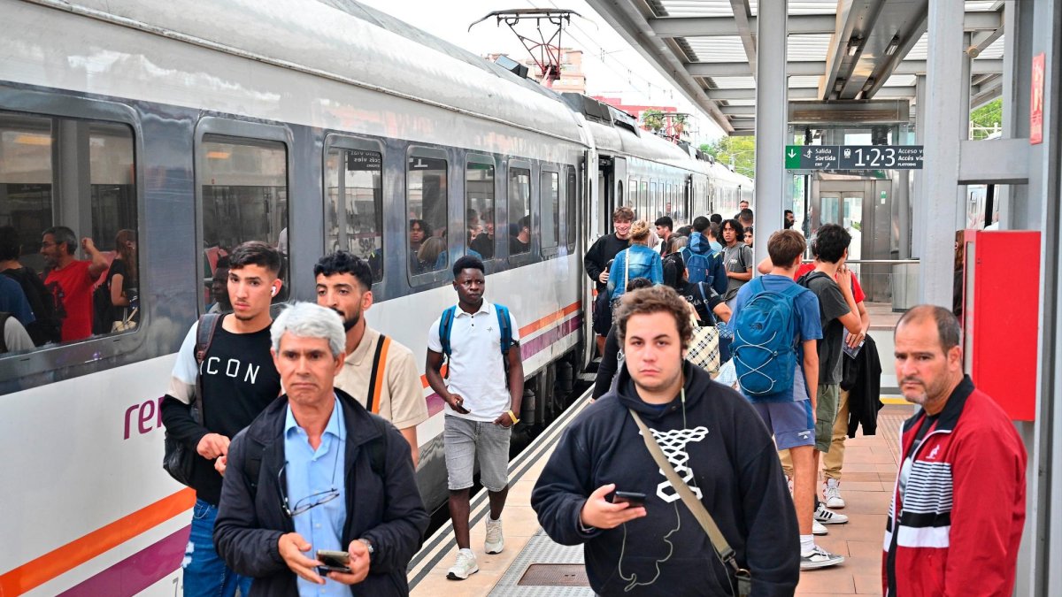 La estación de Reus, hoy al mediodía.