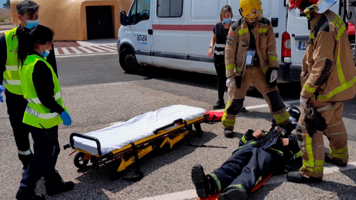 Imagen del simulacro facilitada por ANAV.