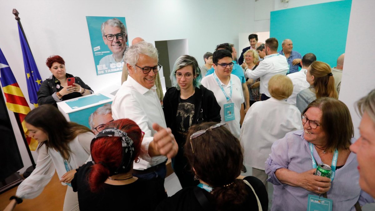 Jordi Sendra, el cabeza de lista de Junts, ayer en la sede.