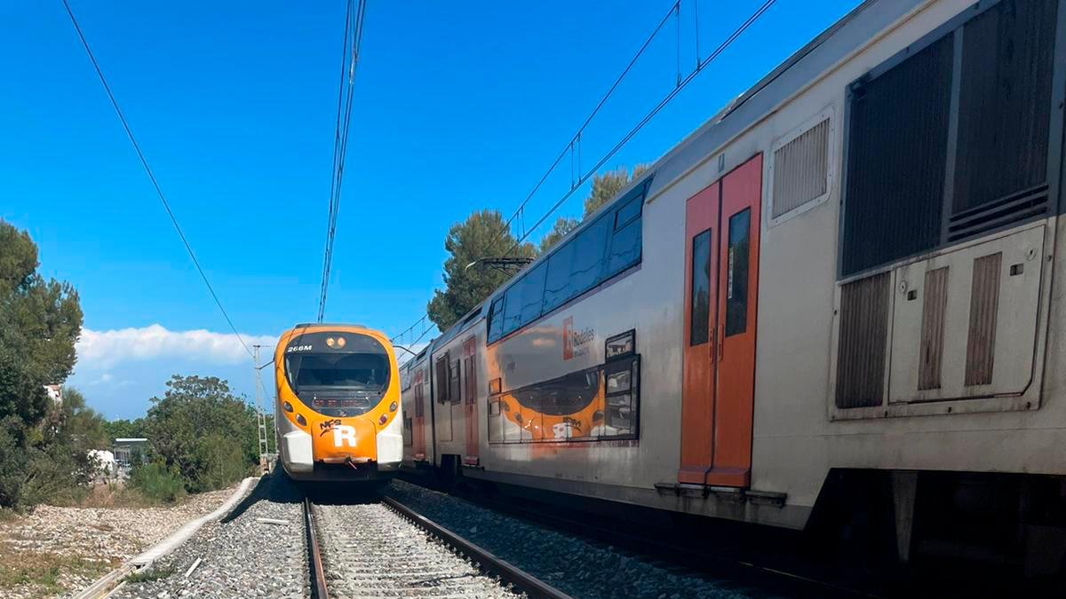Los bloques colocados en las vías.
