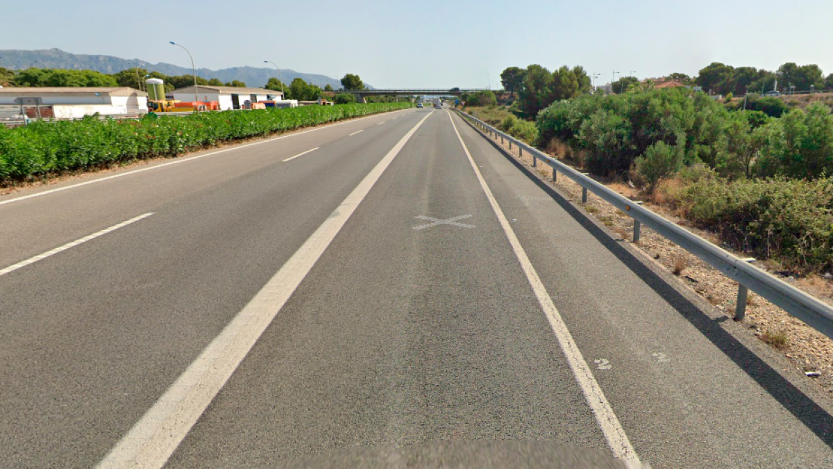 La AP-7, en su paso por L’Ametlla de Mar.