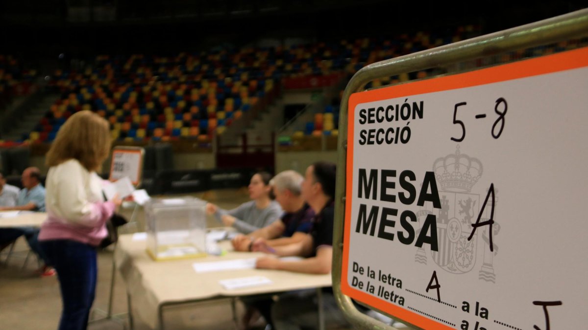 Una mesa en la Tarraco Arena.