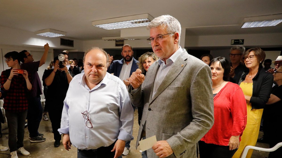Jordi Fortuny y Pau Ricomà, en una imagen del domingo.