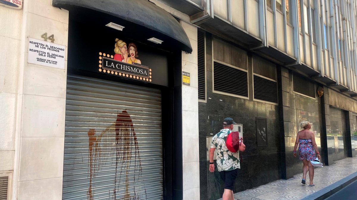El exterior del local de la calle de la Amargura.