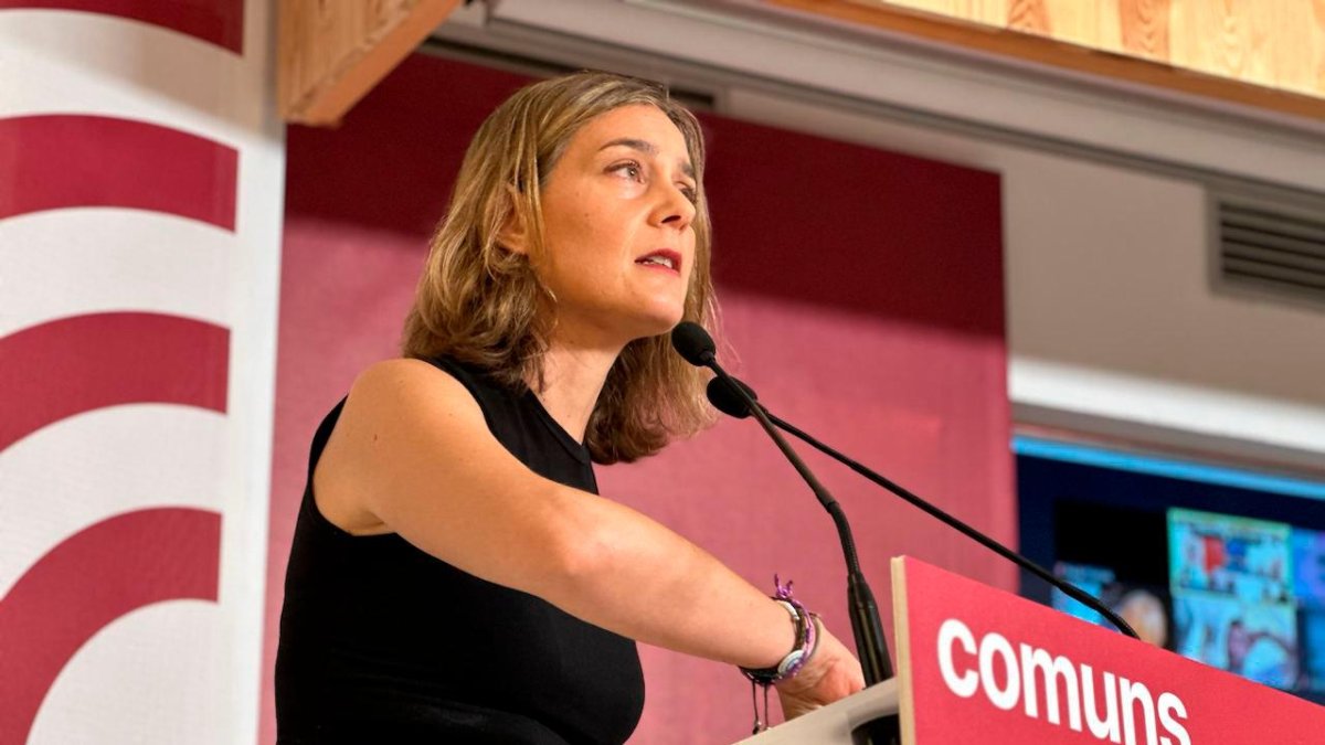 La co-coordinadora de los Comuns y presidenta del grupo parlamentario, Jéssica Albiach.