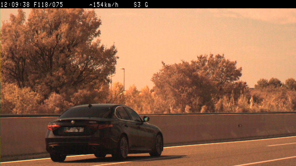 Imagen del vehículo infractor captada por el radar de los Mossos d’Esquadra.