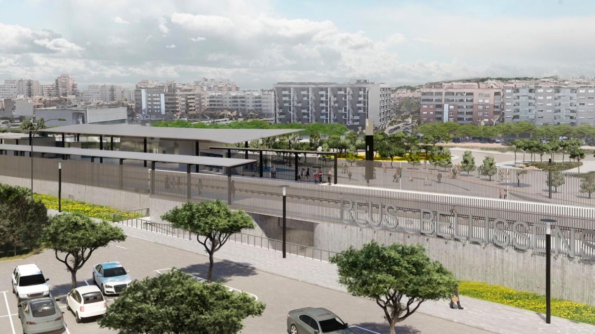 Una recreación del aspecto que tendrá la estación de Bellissens, vista desde la parte de la universidad.