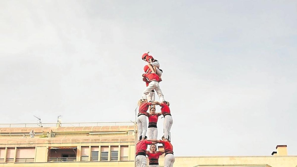 El 3d9f que va estrenar la Colla Joves Xiquets de Valls a la Diada del Pati.