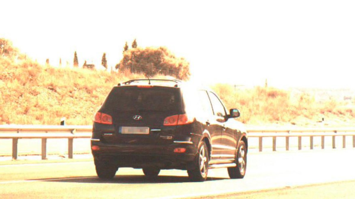 Imagen del radar de uno de los vehículos infractores.