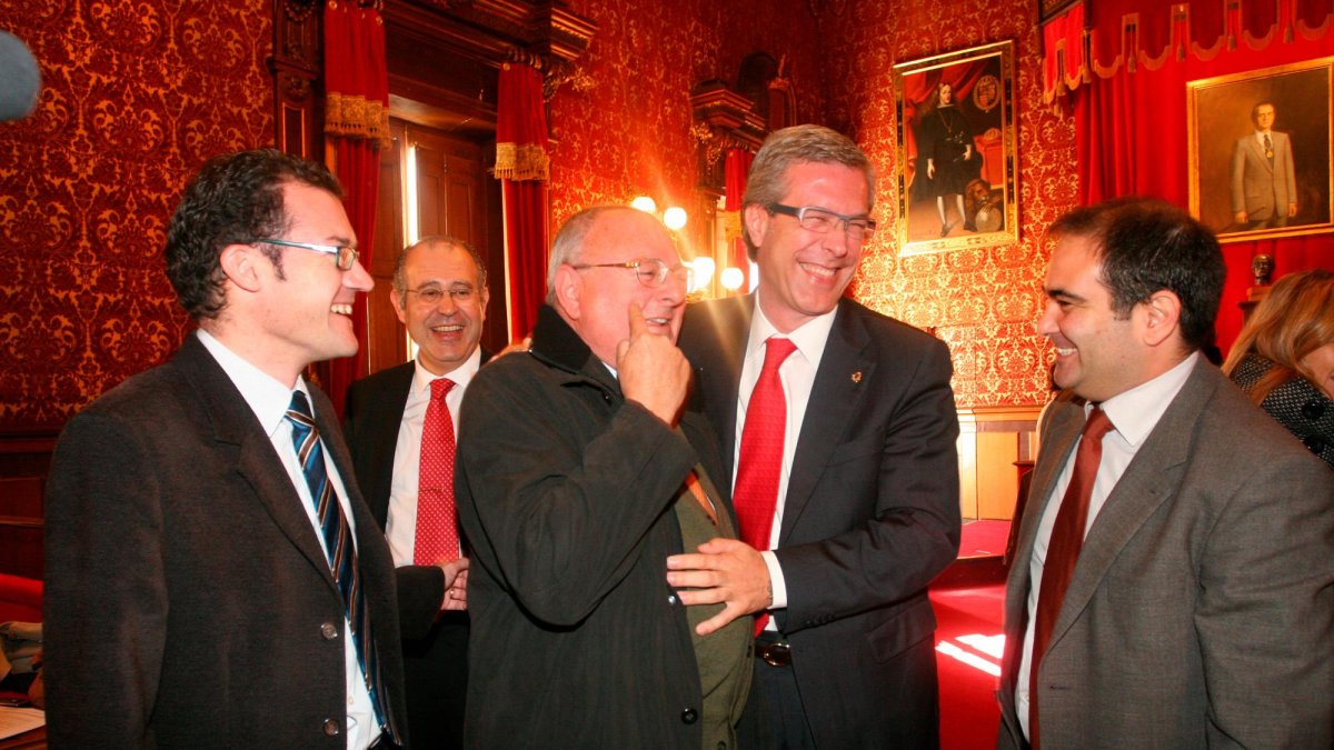 Sergi de los Rios, M. López Pasca, Santi Blanco, J.F. Ballesteros y Xavi Tarrés, en 2008.