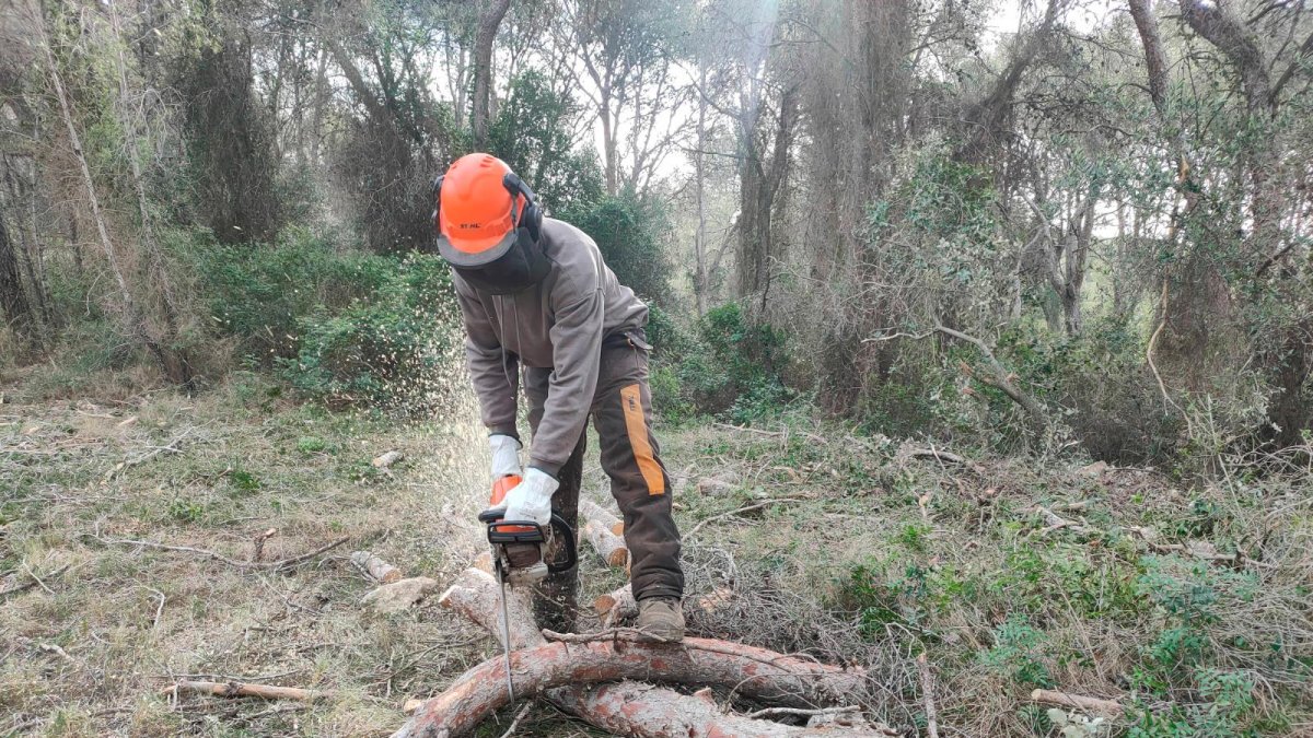 Un treballador de la brigada.
