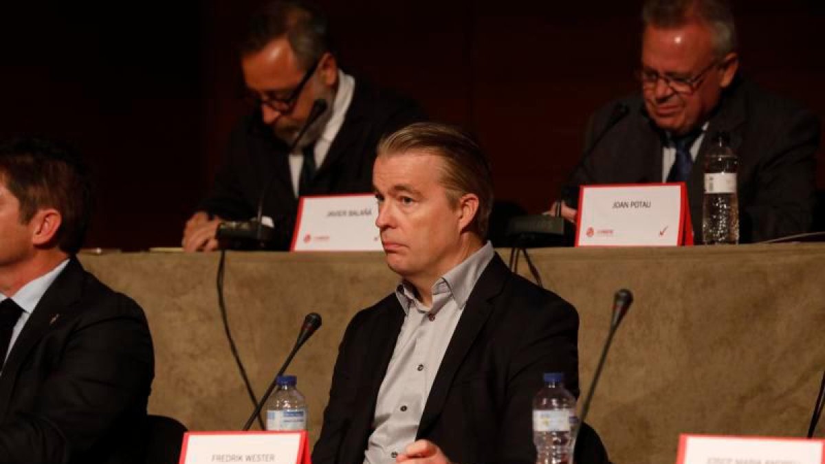 Fredrik Weser en la última Junta General de Accionistas del Nàstic.
