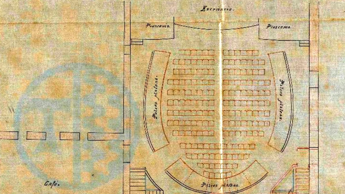 1906. Plànol derivat d’una de les reformes del Teatre Principal.