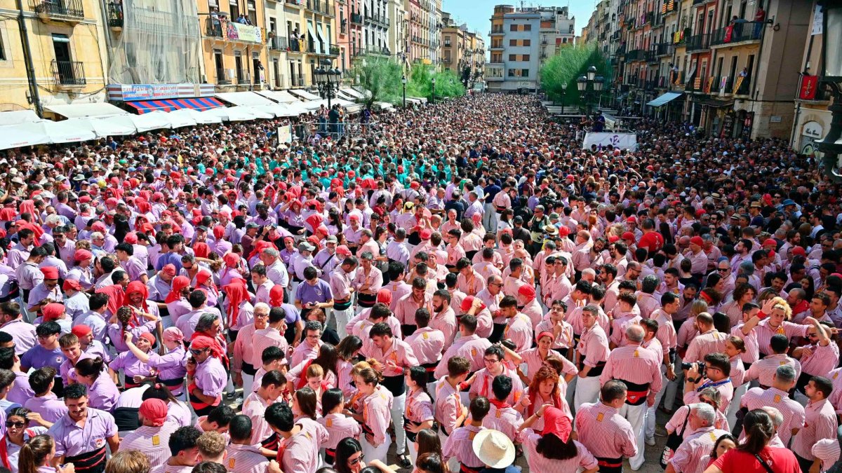 Les colles a la Plaça de la Font.