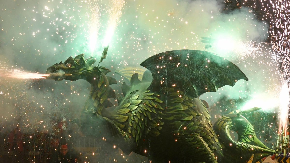 El Drac de Reus estrenaba este acto en el programa de fiestas en honor a la patrona de Reus.