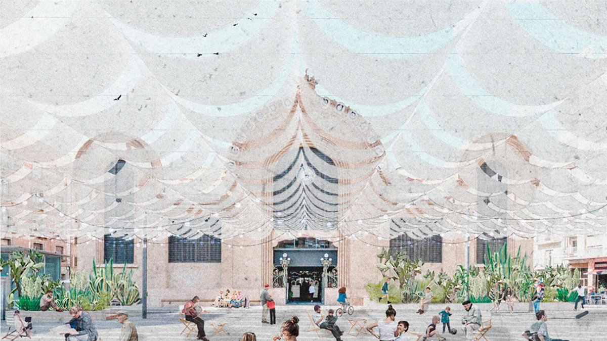 Así será la pérgola que cubrirá más de la mitad de la Plaça Corsini.