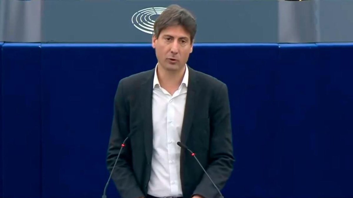 Jordi Solé en una comparecencia en el Parlamento Europeo.