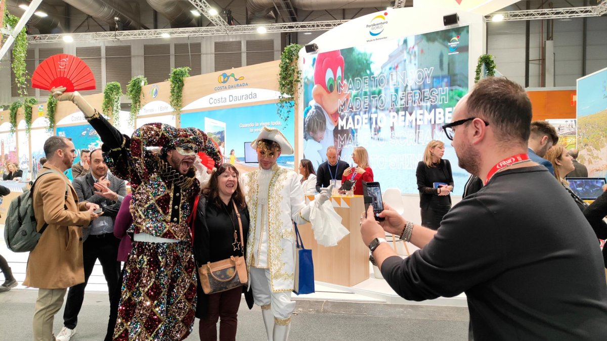 La alegría fue la nota dominante en la inauguración de Fitur este miércoles.