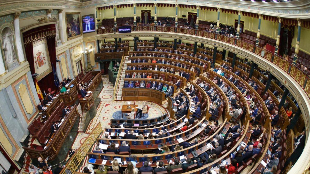 Vista aérea del Congreso de los Diputados.