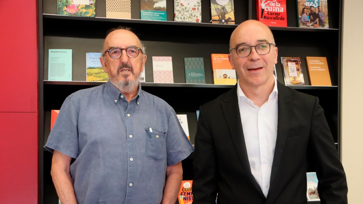 Jaume Roures i Oriol Soler anunciando el proyecto Abacus Futur.