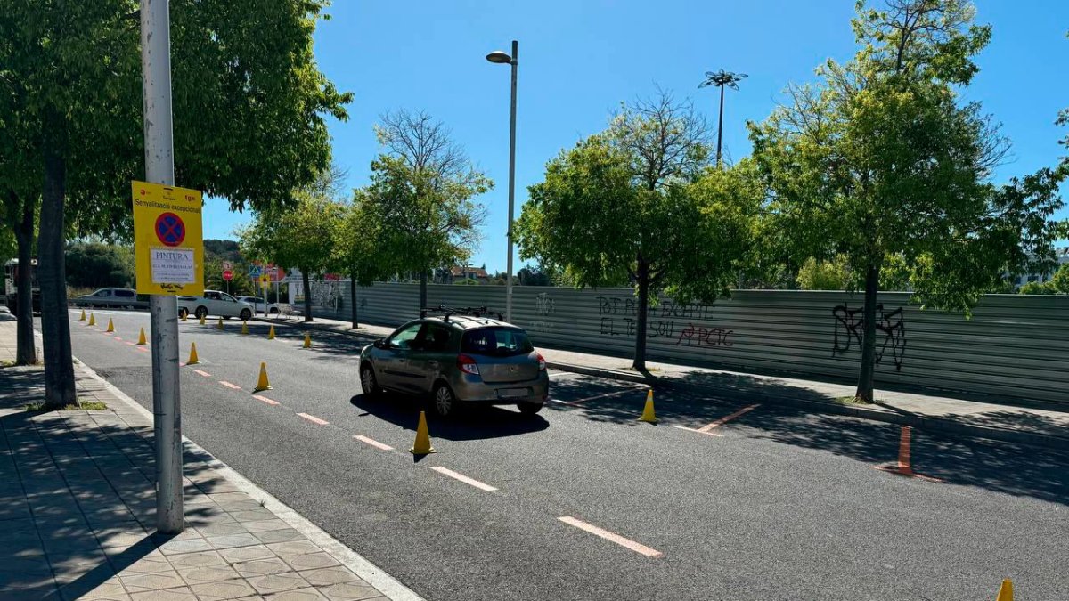 Las primeras calles que ya tienen zona naranja en lugar de verde.