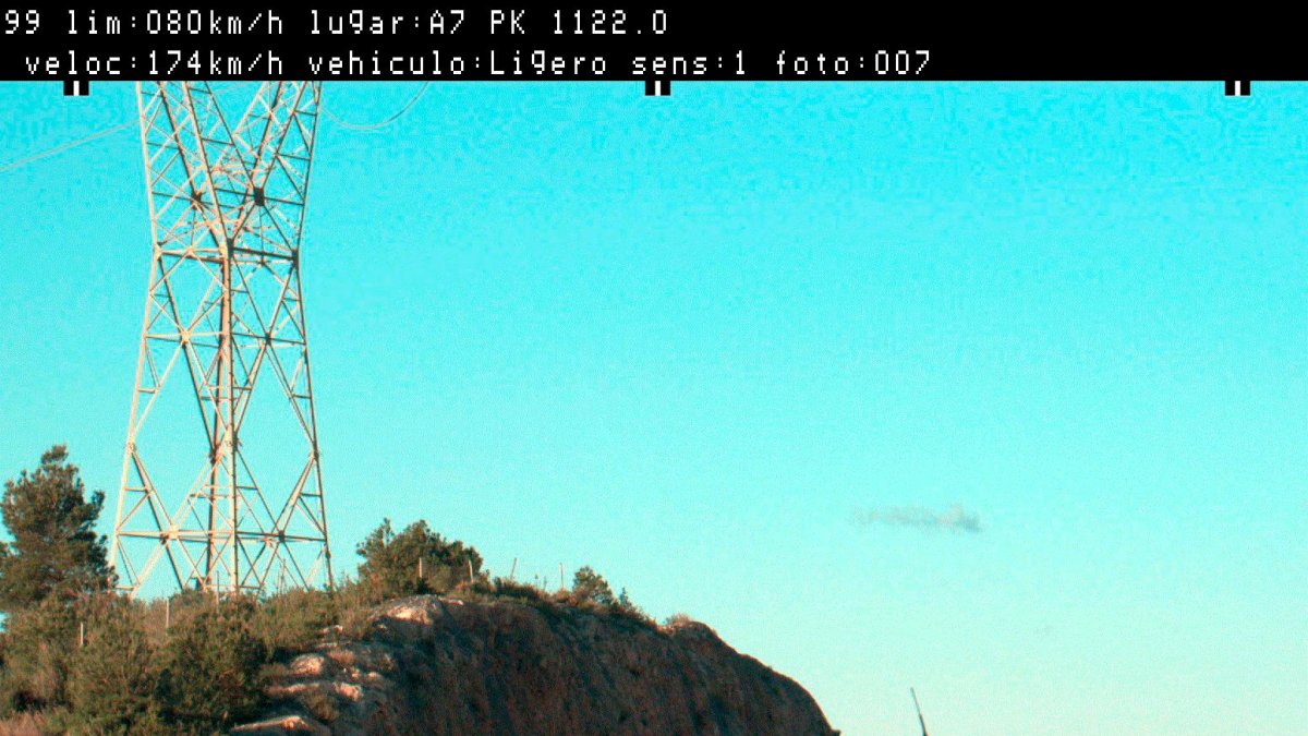 La imagen captada por el radar.