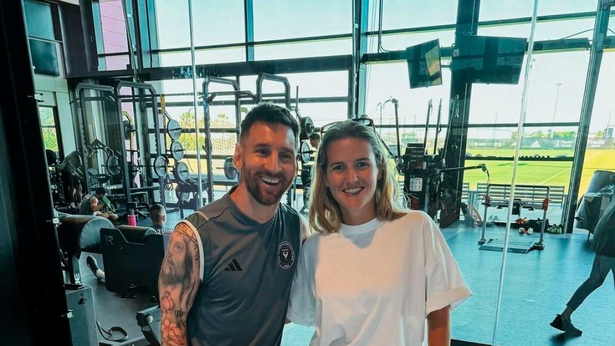 Leo Messi y Ari Sánchez.