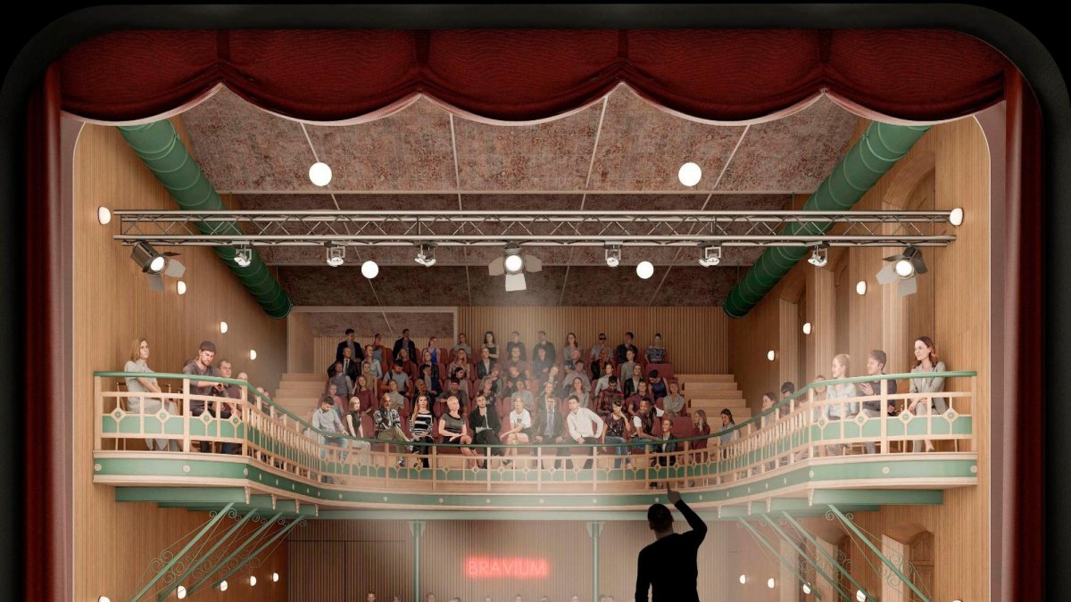 Imatge virtual del futur teatre Bràvium, inclosa en el projecte guanyador del concurs per a la rehabilitació del Centre Catòlic.