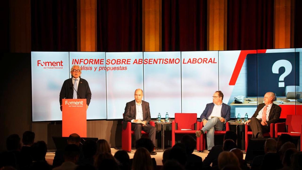 Un momento de la presentación del Informe Sobre Absentismo Laboral.