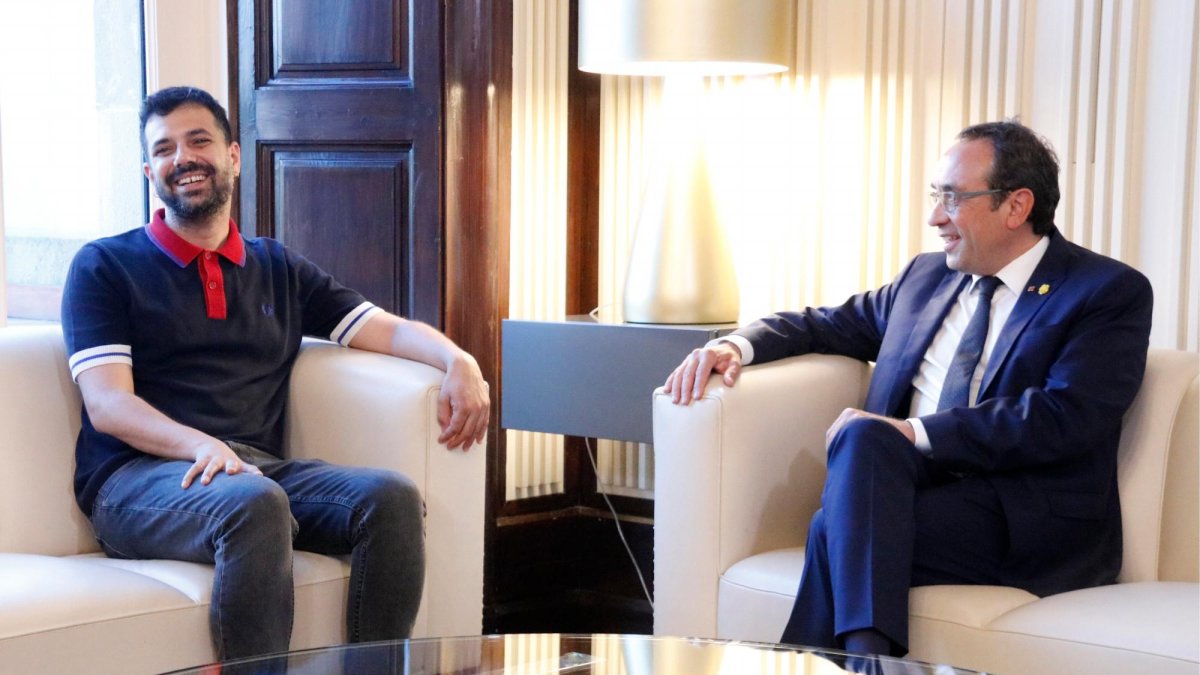 Josep Rull recibe a Wagensber tras seis meses en el exilio