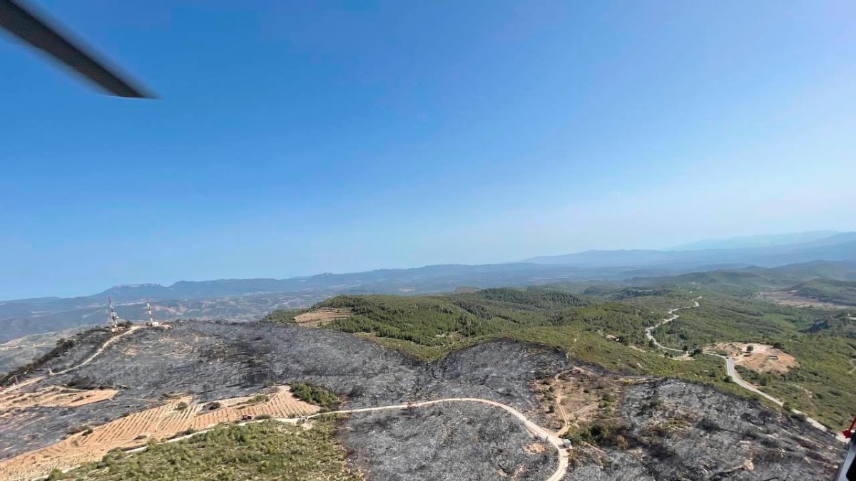 Vista aérea de la zona afectada.