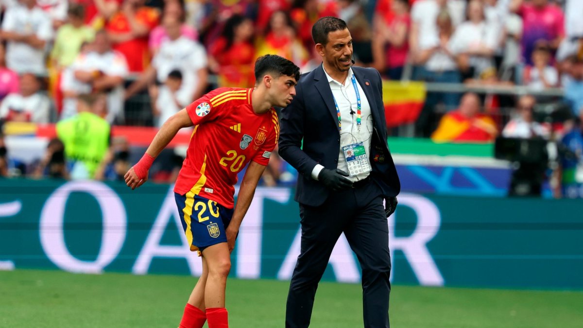 Pedri, un mes de baja, se despide de la Eurocopa