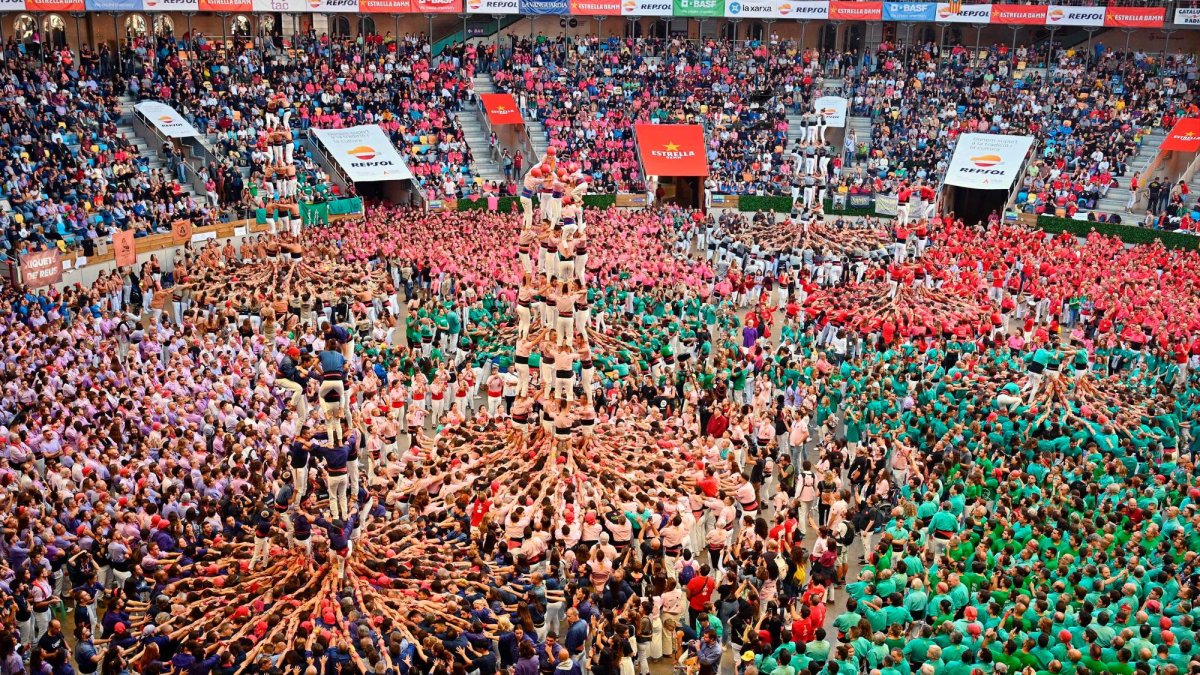 Imagen de la edición pasada del Concurs de Castells.