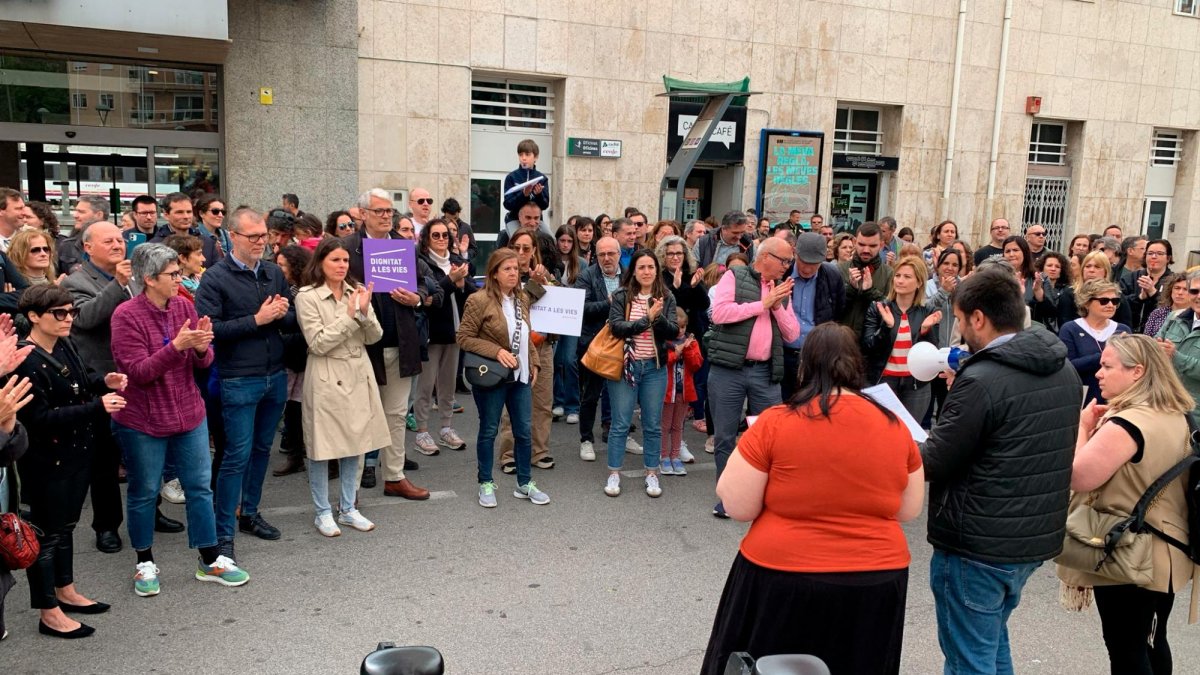 Un momento de la protesta.