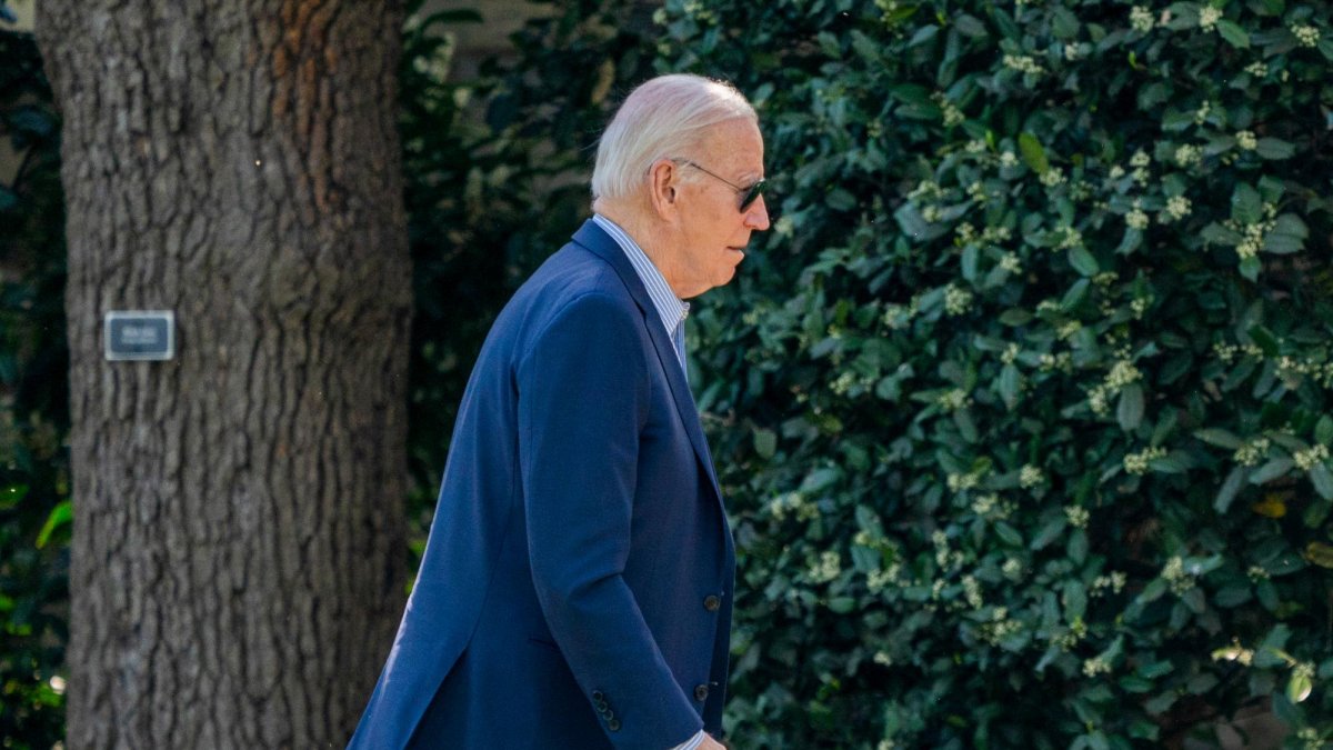 Joe Biden en su regreso a Washington.
