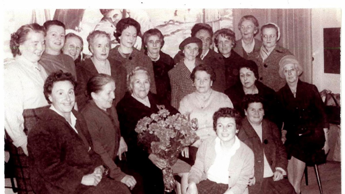 Maria Roques Rodriguez junto con otras resistentes francesas.