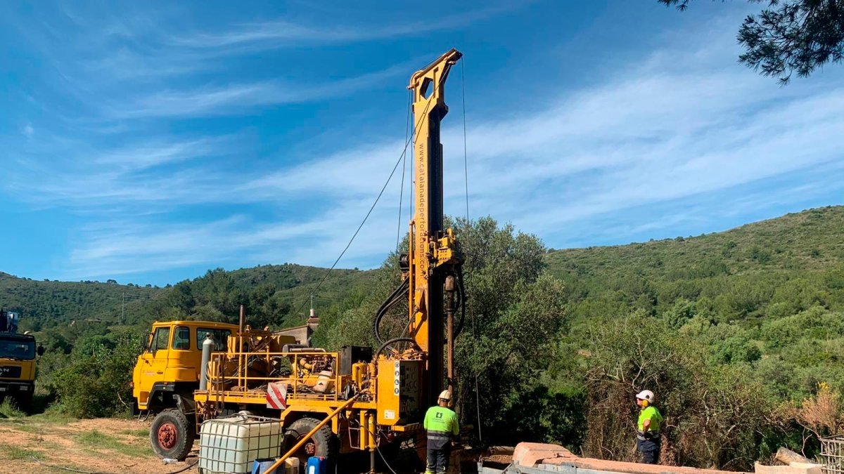 Trabajos de prospección que hizo el Ayuntamiento de Roda de Berà para habilitar agua de pozos.