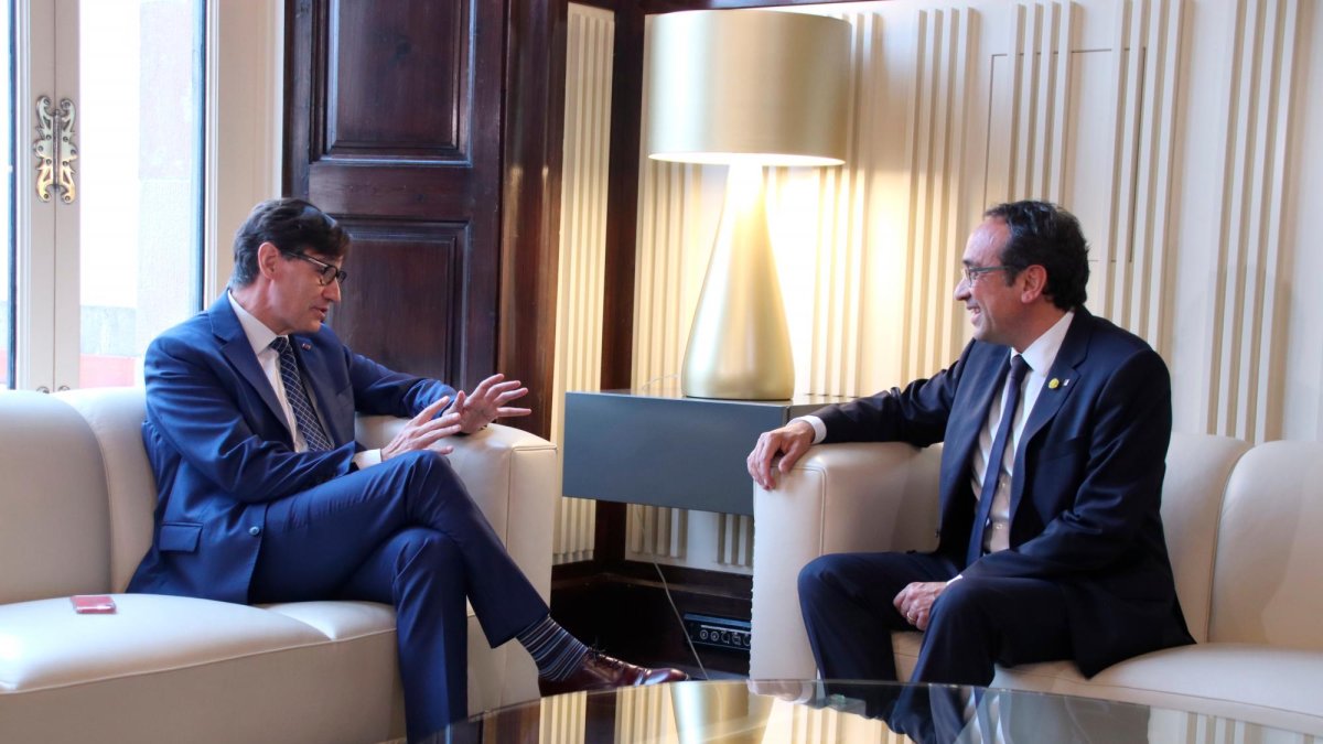 Salvador Illa y Josep Rull.