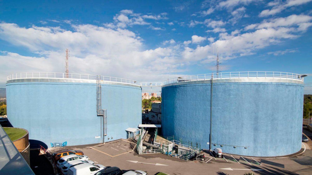 Los depósitos generales de Ematsa, desde donde se suministra el agua a toda la población de la ciudad de Tarragona.