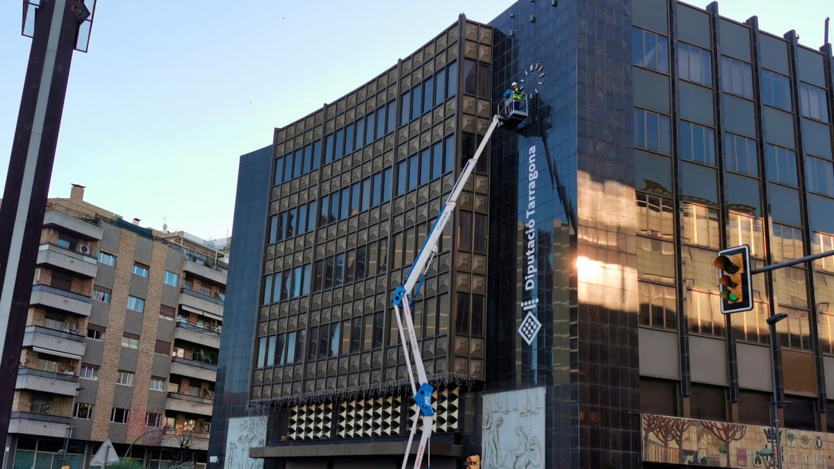 Los operarios, esta mañana de viernes.