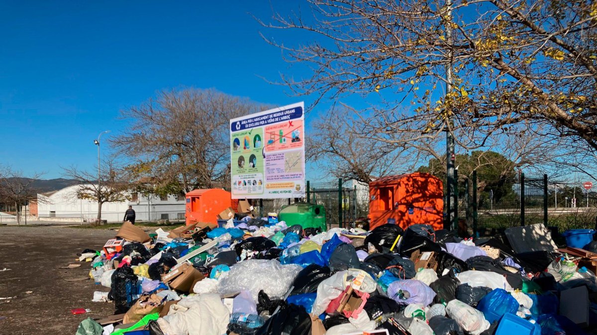 El área de emergencia de L’Arboç a principios de año.
