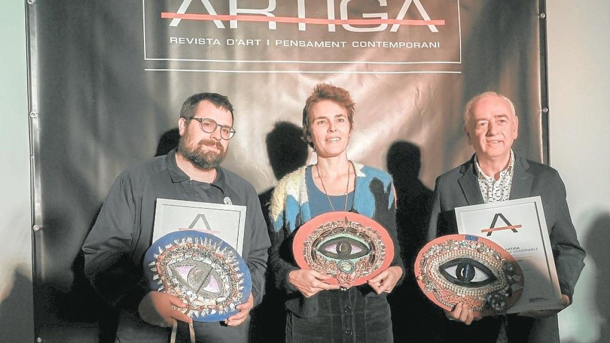Arnau Casanoves, Raquel Friera y Jordi París.
