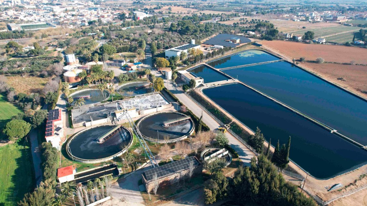 Imatge aèria de la depuradora de Reus.