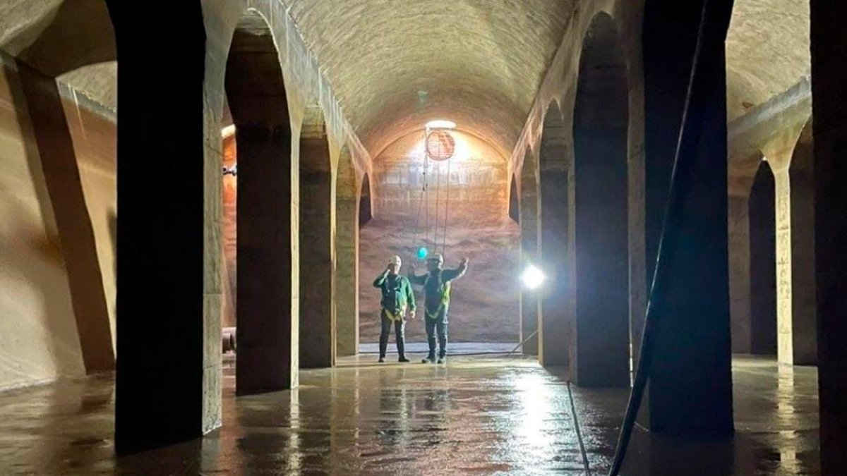 Uno de los depósitos de agua de El Vendrell.