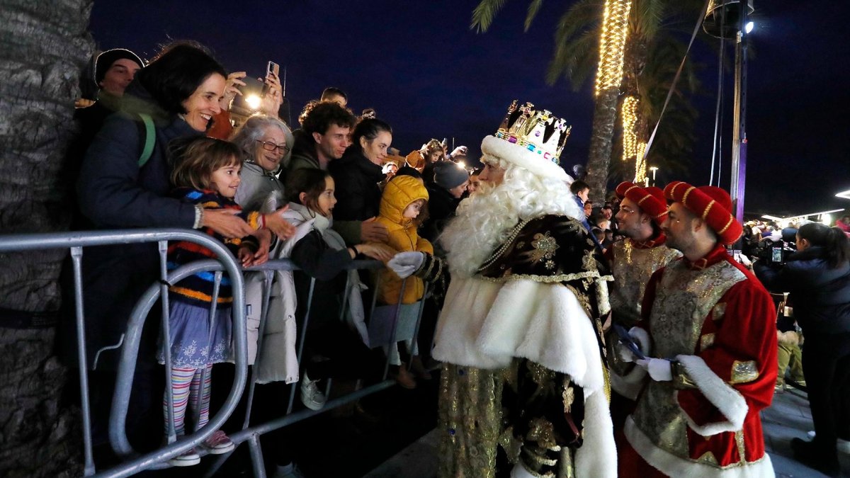 Instante durante la recibida a los Reyes el año pasado.