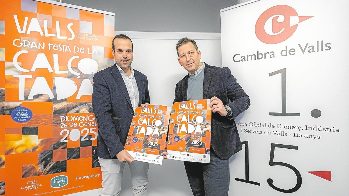 Carles Solé, secretari general i director de la Cambra de Comerç i Indústria de Valls, i Carlos Amil, director comercial del ‘Diari’.