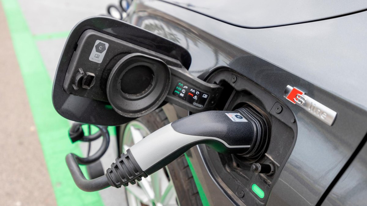 Un punto de recarga para coches eléctricos.