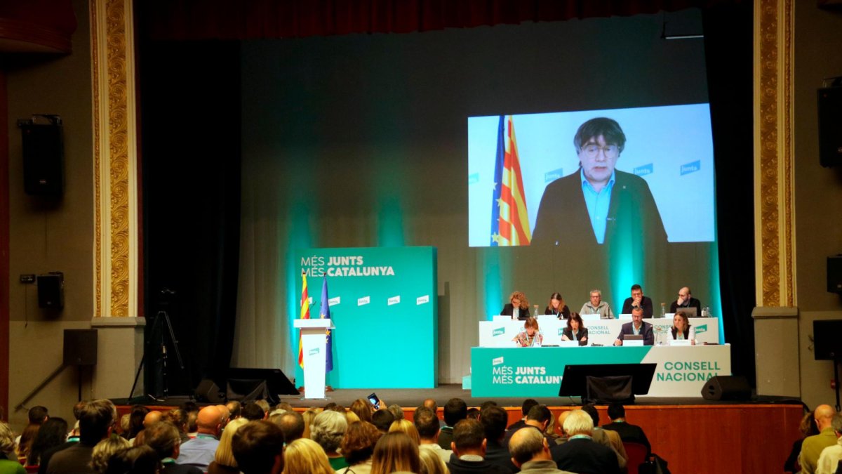 Imagen de la intervención de Puigdemont.