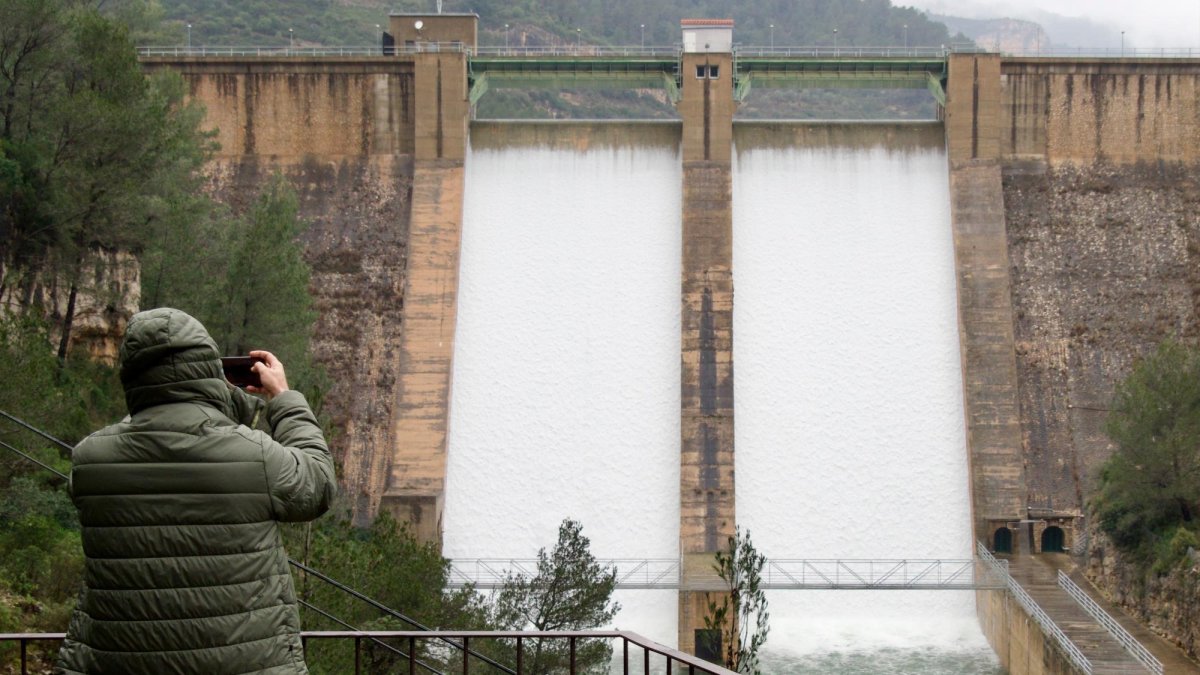 El pantano de Ulldecona, uno de los grandes beneficiados de las lluvias.